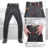 RENHE Motorcycle Riding Windproof and with Straight Size L Men's Pants, Waterproof, Protectors, Breathable, Fit, Black,