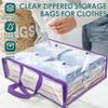 5Pcs Clothes Storage Bags PVC Waterproof Bed Sheet Bedding Dustproof Transparent Organizer Bag for Home Multipurpose Packing