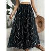 2026 Spring/Summer Women's Half Length Skirt Printed Elegant Elastic Waist, Different Country Fake Wind Beach Skirt Women's Wear