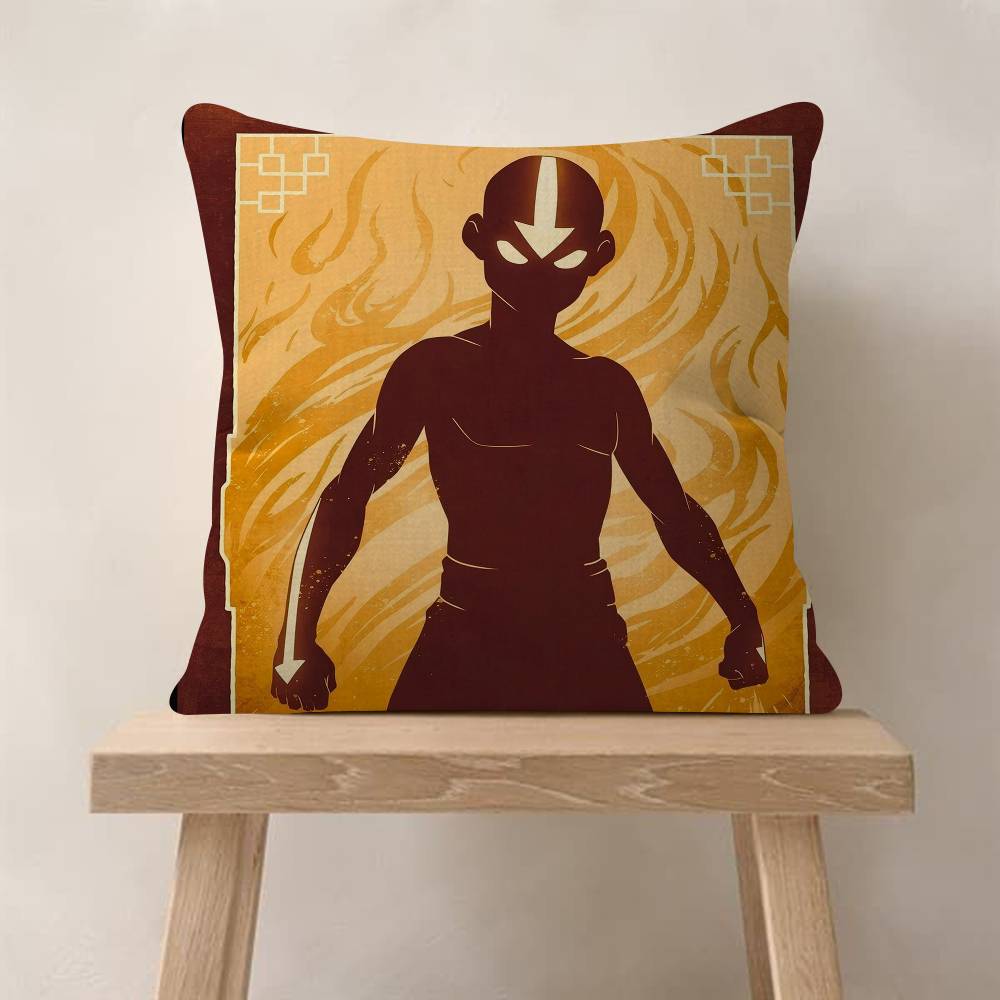 AvatarDe Legende van Aang Gezocht Retro Kussen Cadeau Huis Kantoor Decoratie Slaapkamer Bank Auto Kussenhoes Hoes x