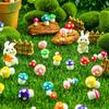 New 10-80PCS Mini Resin Mushroom 8 Colors Small Mushrooms for Dollhouse Decor Micro Fairy Garden Landscape Aquarium Tiny Toys