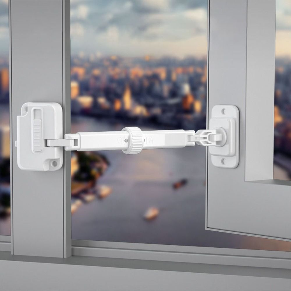 

Adjustable Window Lock Limiter Self-adhesive Baby Safety Lock Window Stopper Washing Machine белый