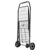 Shopping Cart, Folding Grocery Utility Cart with Swivel Wheels, 40.8 kg Large Load Capacity, Heavy Duty Rolling Laundry Basket Butler for Laundry,