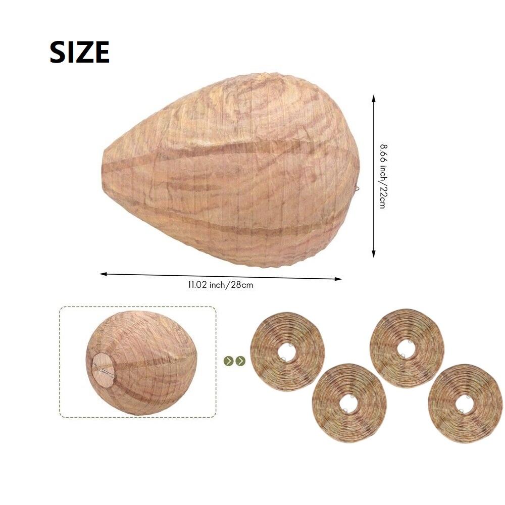 4 STÜCKE Wespennest Attrappe Hängende Falsche Wespennest Attrappe Falsche Falle