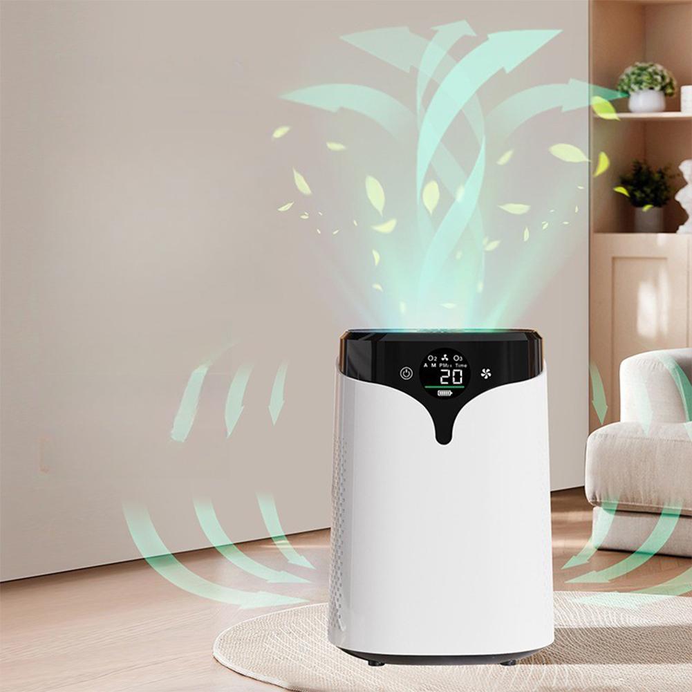 Purificador de Ar HEPA 2 0 Pro Operação Silenciosa Com Entrada de Ar 360 Graus Remove Pó Pelos de Animais Fumaça E PM25 Para Sala de Estar