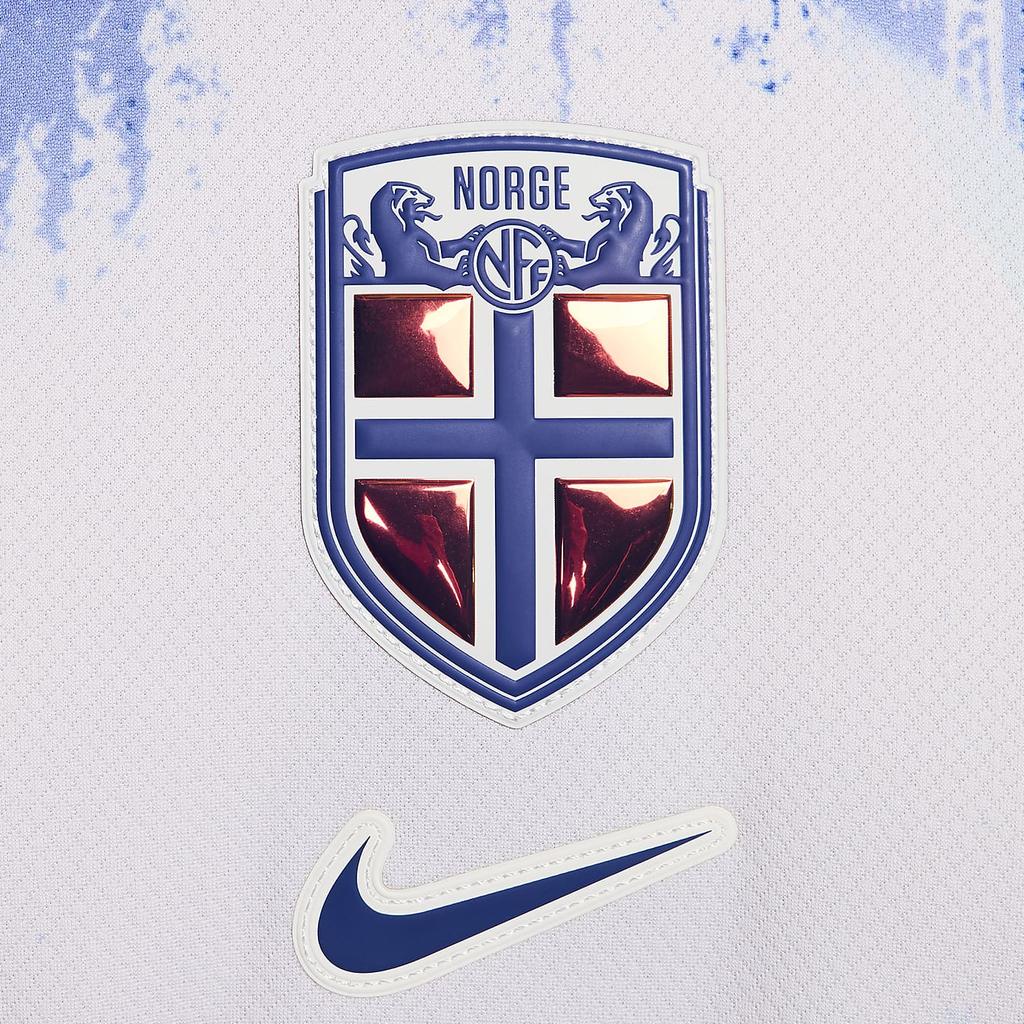 Nike Norway 2024/25 Stadium Away Tie-Dye Design Casual Crew Neck Short Sleeve Football Shirt Men Tops White FZ0161-100