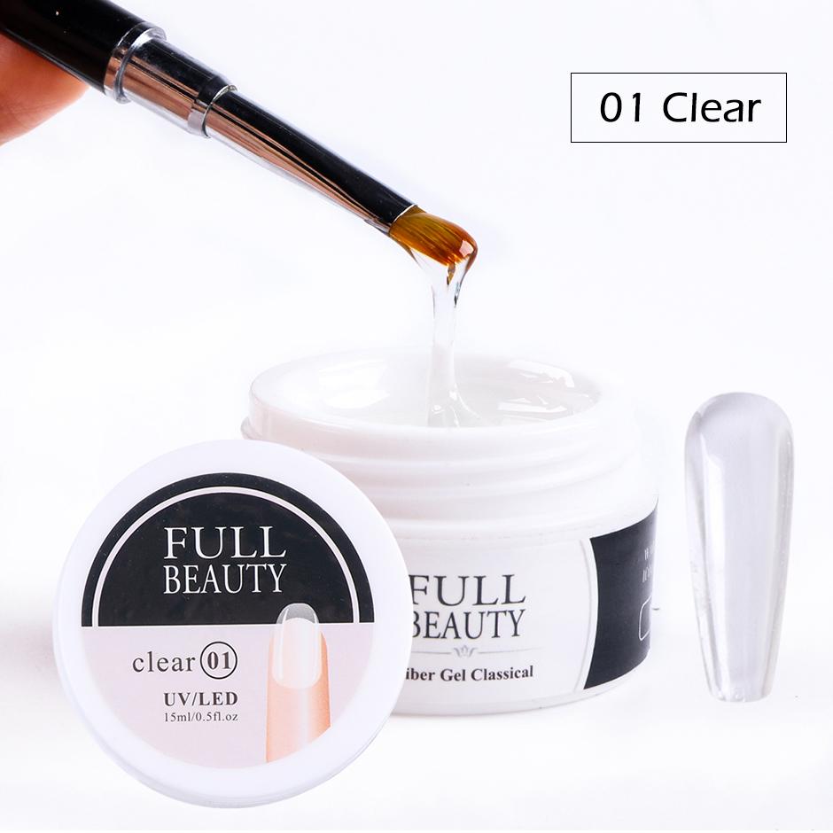 Acrylic UV Extension Nail Gel Glue Quick Building 15ml UV LED Gel Nail Forms Tips Polish Prolong Nail Varnish Construction Tools