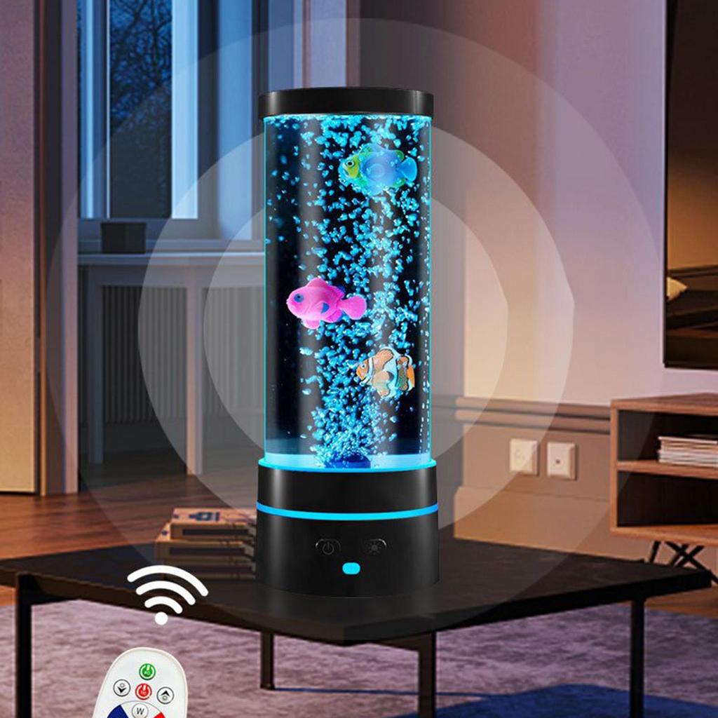 LED Fish Lamp Ambient Night Light Remote Control 17 Color Changing Decorative Lights Fish Tank Kids Gift For Bedroom Desktop