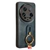For Xiaomi 14 Ultra Case PU Leather+PC+TPU Wristband Kickstand Drop-proof Phone Cover