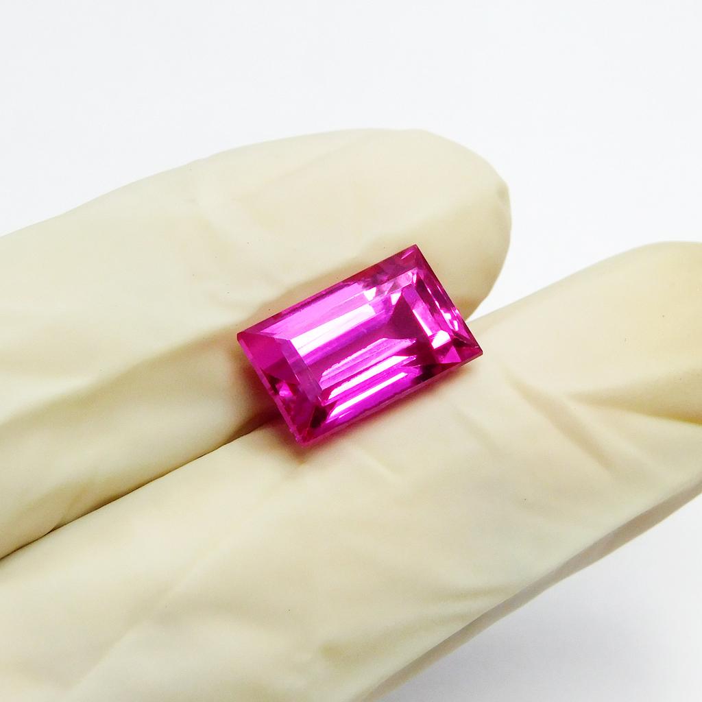 Excellent Emerald Cut 6.70 Ct Natural Pink Ruby Loose Gemstone CERTIFIED P-4674-Ra