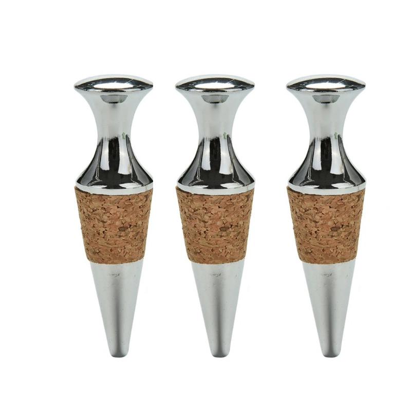 Zinc Alloy Glyptostrobus Wine Stopper Wine Cork Wine Bottle Stoppers Bar Tools Kitchen Accessories 1PC