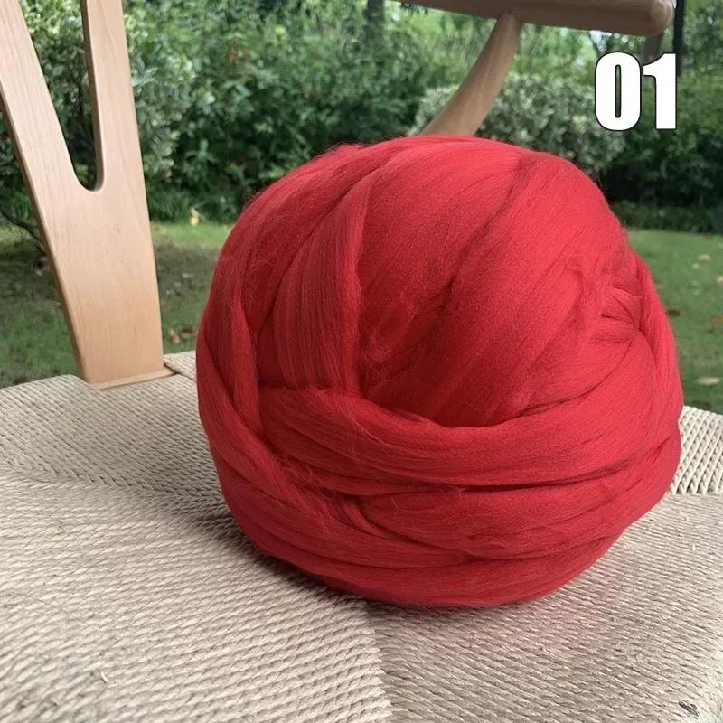

Top Notch Superfine Merino Fiber for Spinning & Felting Soft Combed Top Roving In Stunning Color Diy for Arm Knitting Blanket