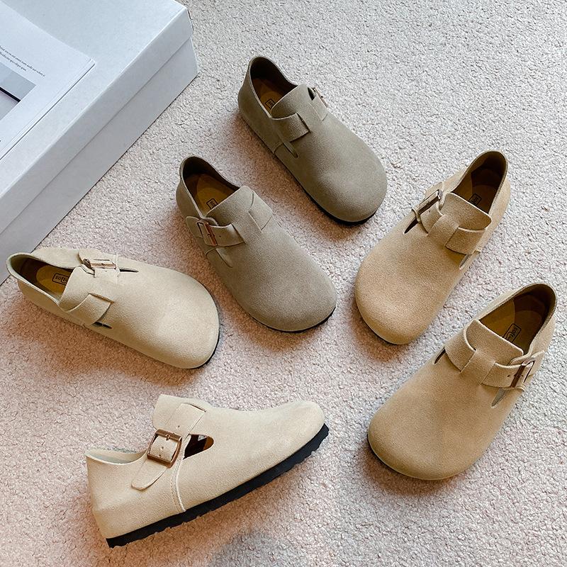 Genuine Leather All-Inclusive Inner Heightening Cowhide Casual Single Shoes, Autumn Cork Sole Boom, Sanxi Men'S And Women'S Boken Shoes