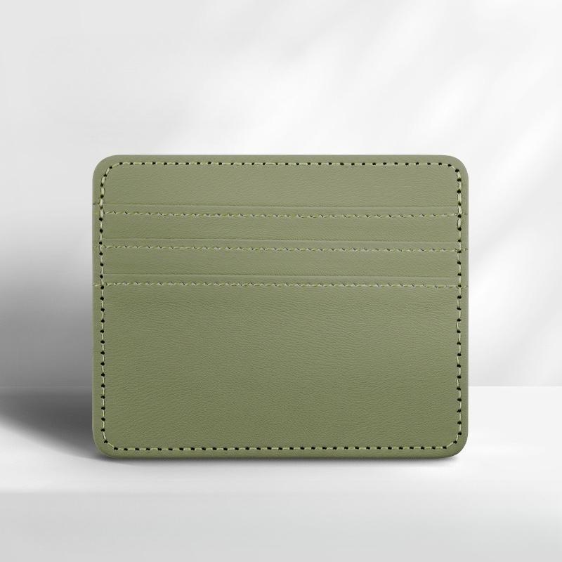 Ultra-thin PU Leather Mini Wallet Slim Credit Card Holder 4 Slots for Men Women Business ID Case