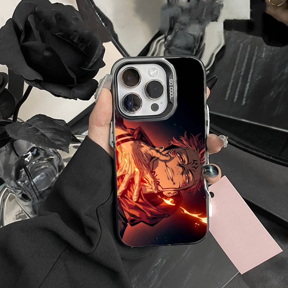 Jujut-su I-Ichiji K-Kaisen Phone Case For iPhone17, 16,15,14,13,12 Pro Max Black Candy Matte Shockproof Cover