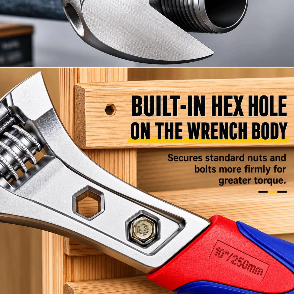 Anti Slip Surface Adjust Spanner Wide Jaw Pipe Hand Gear Wrench Tool  Auto Maintain