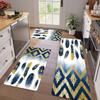 1Pcs Bohemian Feather Pattern Floor Mat Modern Kitchen polyester Rug Non-Slip Colorful Indoor Carpet, For Home Bathroom Bedroom Living Room Decor