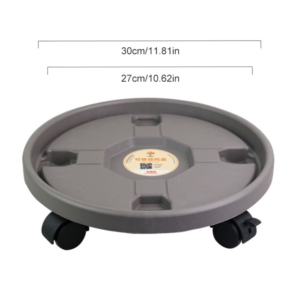 Movable Flower Pot Stand Round Potted Plant Stand Universal Plastic Tray