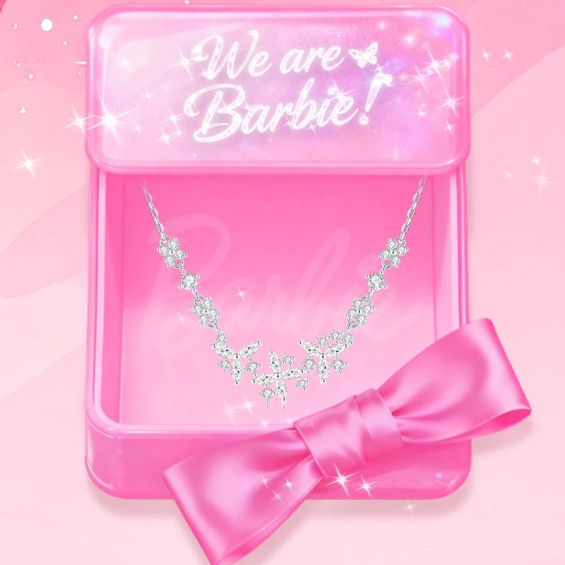 barbie Crystal Necklace [ Exploding Crystal*Wisteria Flower Series] Niche Clavicle Chain with High-end Sense for Boys In Love G-Ba2602006
