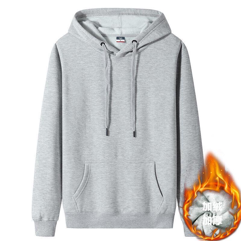 Sweat à capuche doublé polaire 380g Automne/Hiver, Coupe ample unisexe.