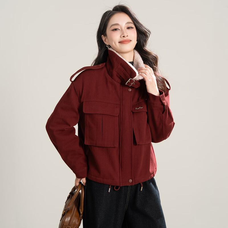 TERRE BLEUE Women's Plush-Lined Winter Warm Jacket