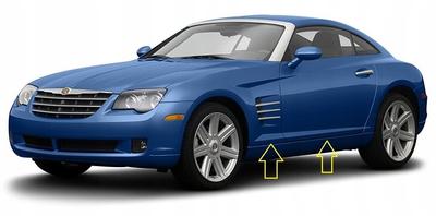 Chrysler Crossfire 2004-08 - Chrome Protective Side Door Strips