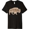 Wyoming Bison Silhouette Souvenir Vintage Premium T-Shirt