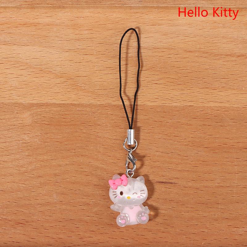 Sanrio Phone Pendant Melody Cinnamoroll Keychain Lanyard Kuromi Bag Charm Hello Kitty Hanging Rope Decoration