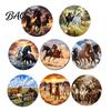 Furniture Protection Coaster 8PCS Coasters, Colorful Wood with Non-Slip Heat Insulation Multi-color Pack Waterproof Drink Holder, for Home Office