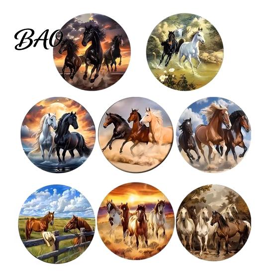 Furniture Protection Coaster 8PCS Coasters, Colorful Wood with Non-Slip Heat Insulation Multi-color Pack Waterproof Drink Holder, for Home Office