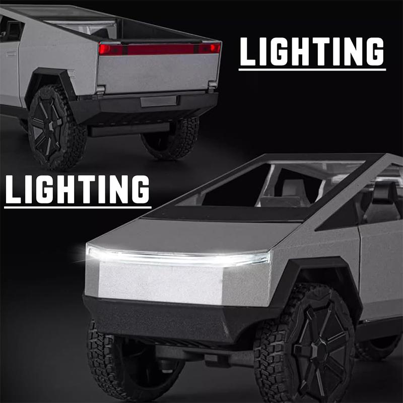 1/32 Cyber Toy Truck Pickup Trailer Alloy Car Model Diecasts Metal Toy Off-Road Vehicles Truck Model Sound And Light Kids Gifts
