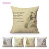 Klasyczne Cytaty Jane Austen Vintage Księżna Dama Nadruk Listowy Dekoracja Domu Poszewka na Poduszkę Sofa Bawełna Len Poszewka na Poduszkę