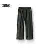 Semir Women's Relaxed Fit Wide-Leg Cropped Casual Pants
