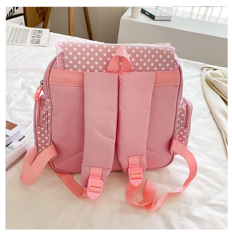 Japanese Soft Girl Cute Strawberry Embroidered Lace Backpack