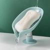 Bathroom Creative Leaf-shaped Soap Box Drain Soap Rack Box Shower Fixed Soap Rack Sponge Storage Tray Soap Dish Home Gadgets
