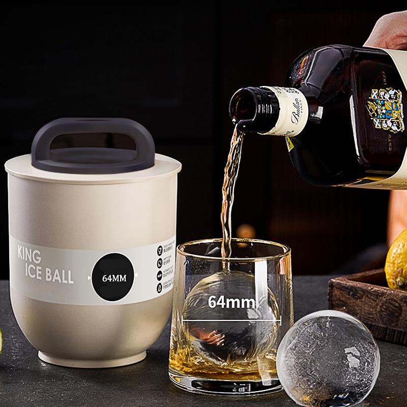 

Silicone Anti Melting Ice Ball Mold Clear Ice Cube Tray No Bubbles Diy Ice Ball Maker For Whiskey Cocktails Juice Summer Drinks бежевый