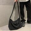 Large Capacity Canvas Crossbody Bag Phone Pouch Canvas Student Shoulder Bag Pure Color Japanese Style Messenger Bag Men Women