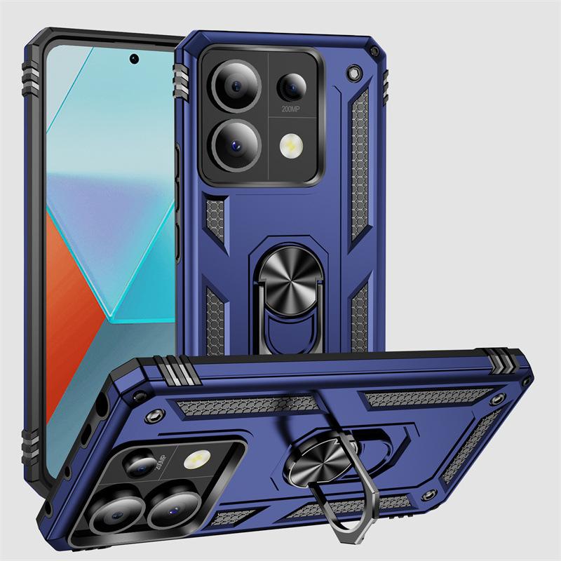 Applicable to Xiaomi Redmi note13Pro military armor mobile phone case note12 bracket note11 protective case