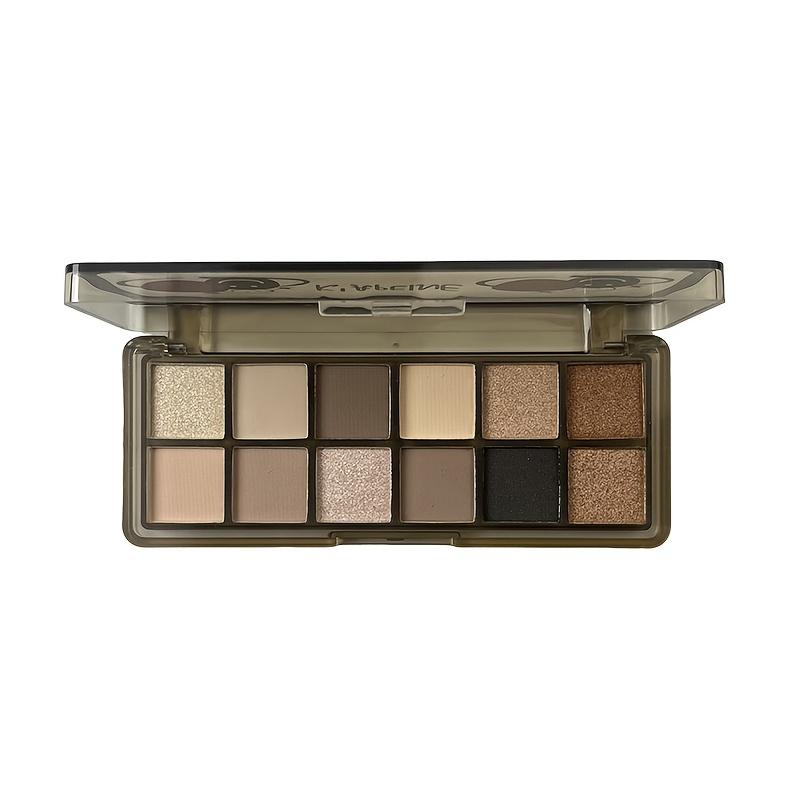 12 Color Neutral Eyeshadow Palette, Matte and Shimmer Eyeshadow Set, Waterproof Smudge Proof, Highly Pigmented Blendable Makeup for All Skin Tones