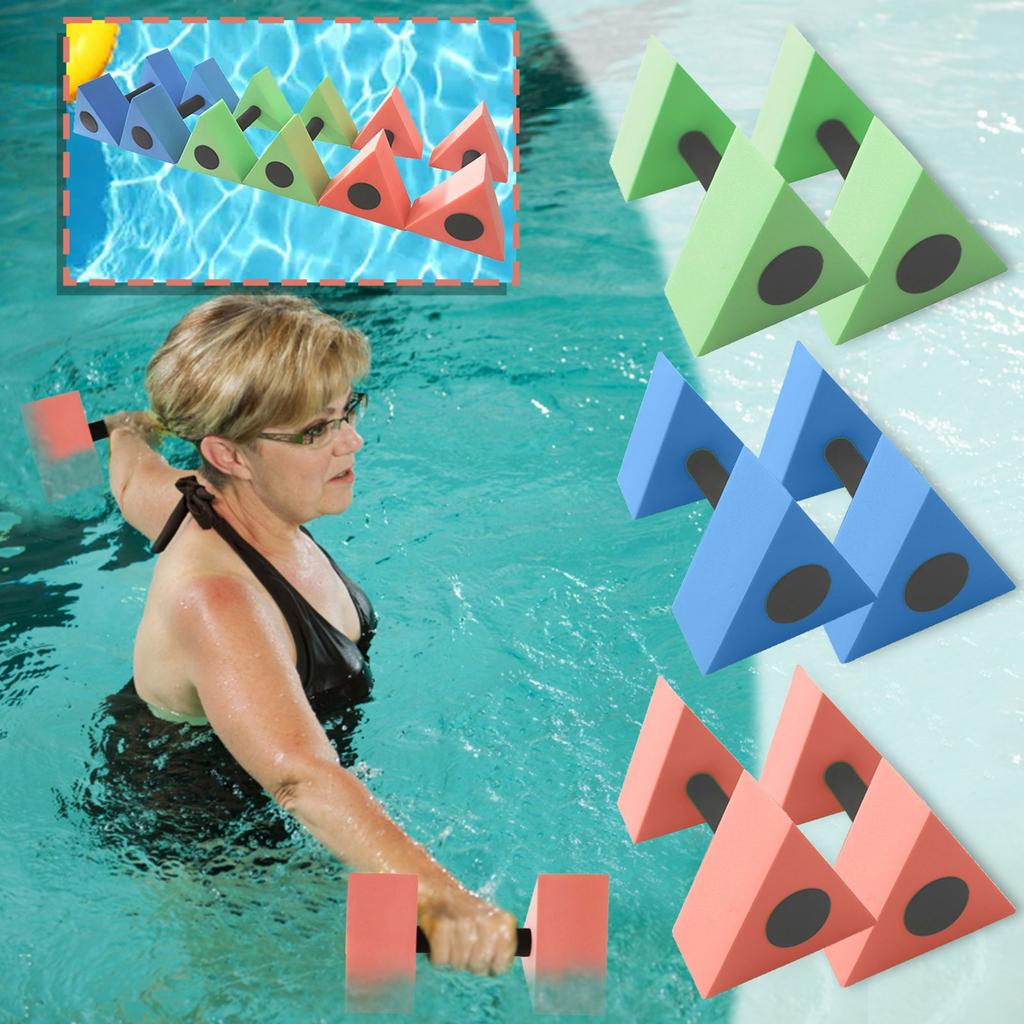 EVA Triangular Water Dumbbells for Aquatic Fitness Resistance Training and Rehabilitation Exercise Equipment