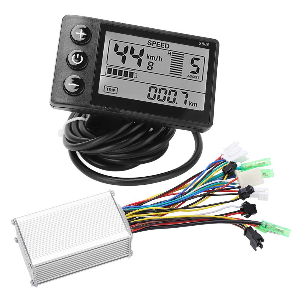 36V 48V 250W 350W 15A Brushless Motor Controller LCD866 Display Panel Electric Bicycle Brushless Controller Kit