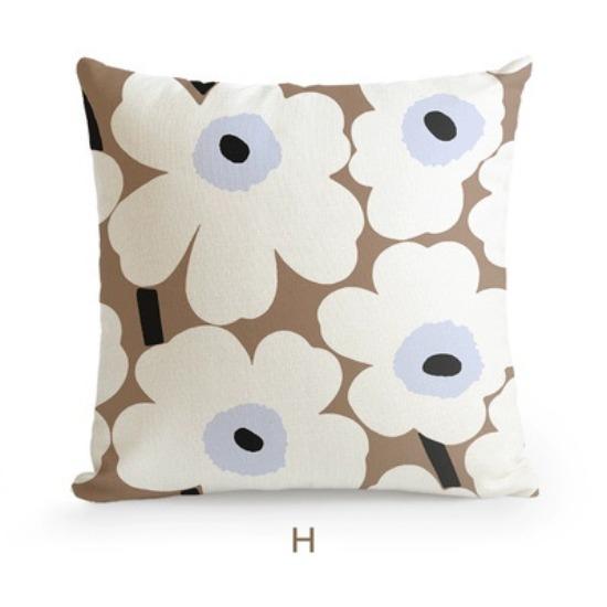 Nordisch Finnisch Sonnenblumenpflanze Blumendruck Kurzer Plüsch Kissenbezug Zuhause Sofa Kissen Kissenbezug