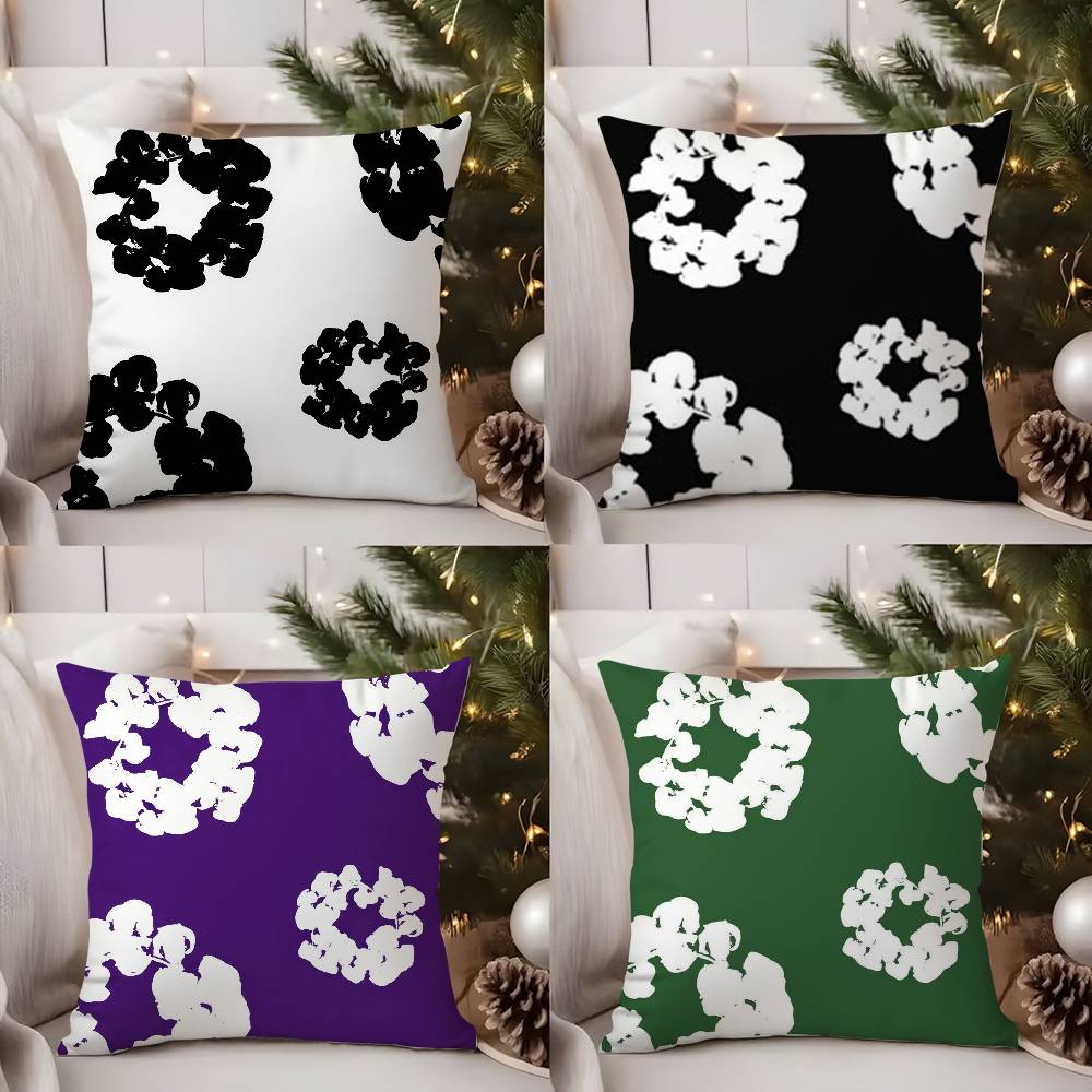 Pillow Case Luxury D-Denims T-Tears Sofa Short Plush Double-Sided Hd Printing Room Home Office Gift Cushion Cover