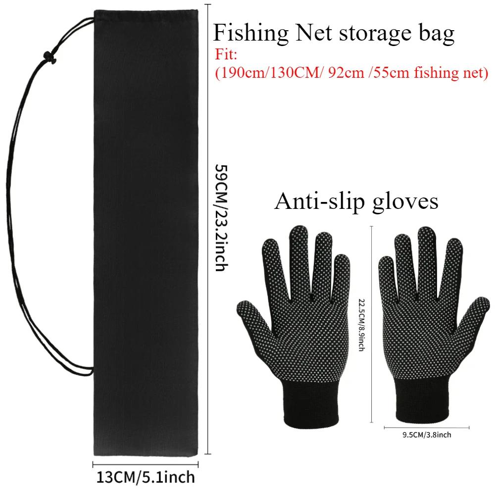 55cm-190cm Telescopic Fishing Net for Salmon Fly Carp Catfish Trout Floating Landing Net Easy Catch & Releasee Foldable