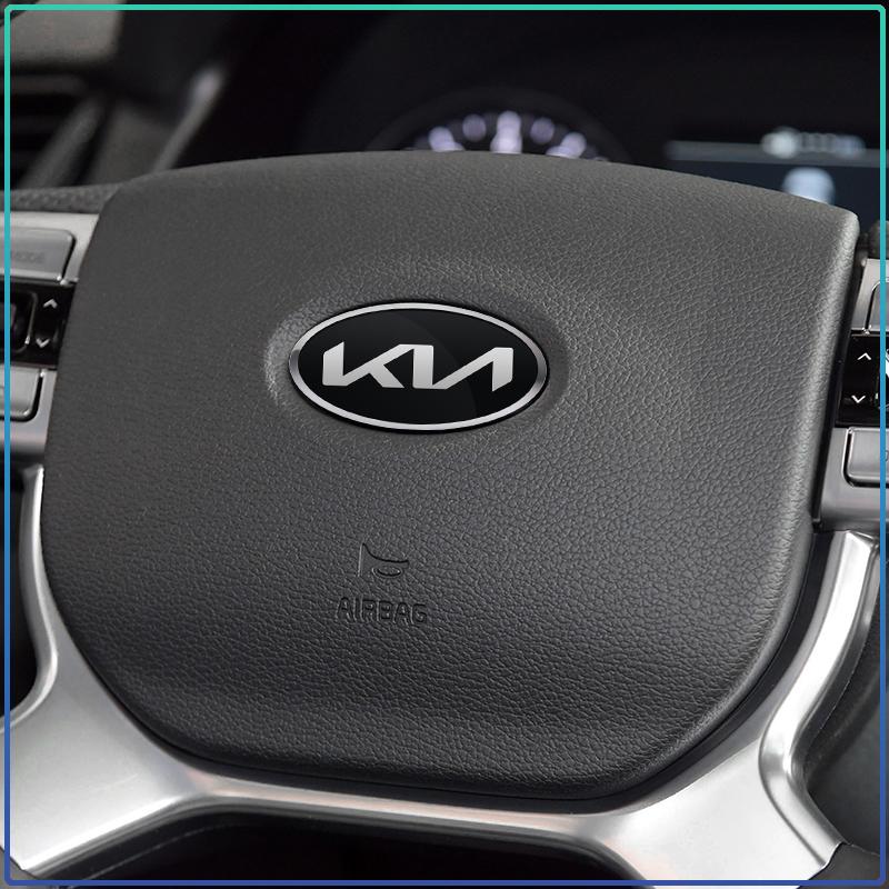 Car Steering Wheel Center Emblem Badge 3D Sticker Styling For KIA Sportage Rio Ceed Proceed Sorento Picanto Optima Niro