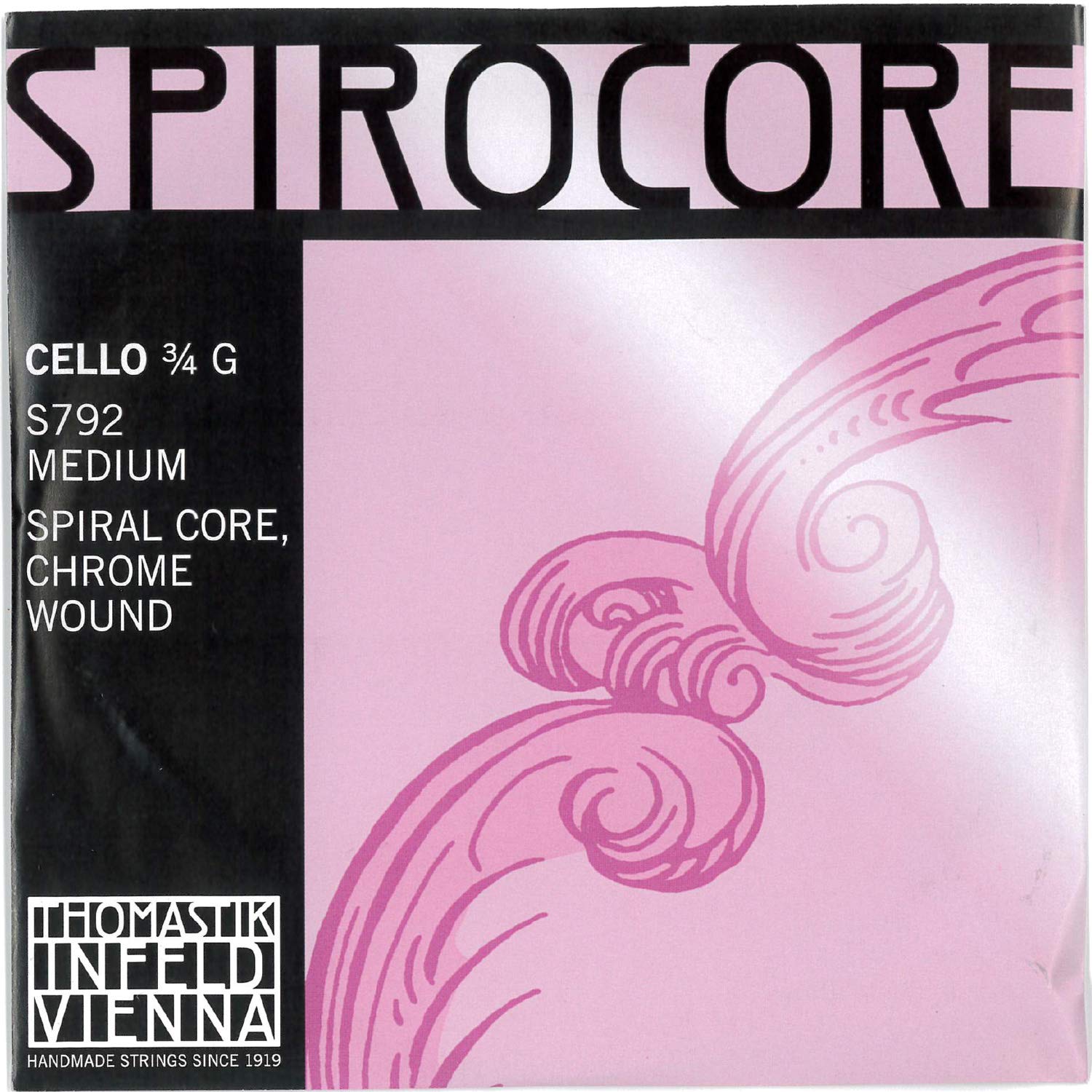 THOMASTIK SPIROCORE Cello Strings, 3/4 Size, G String, S792