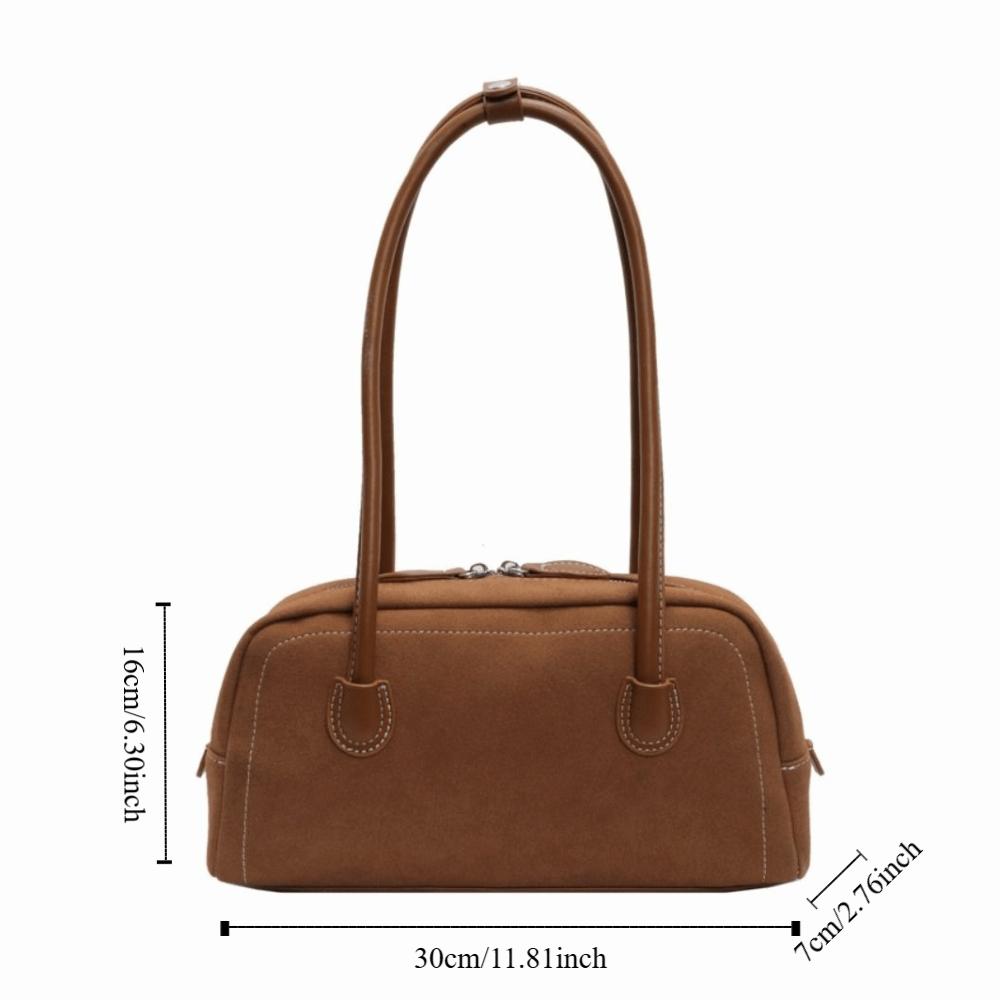 Aesthetic Faux Suede Bag Vintage Single Shoulder Bag Fashion Underarm Bag  Commute