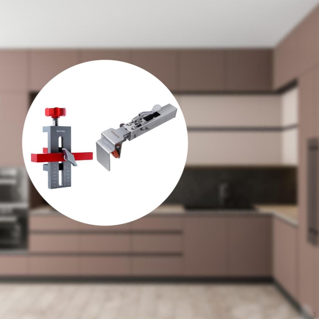 Cabinet Door Mount Hardware Jig Adjustable Compact for DIY Enthusiasts Sturdy Fixation Professional