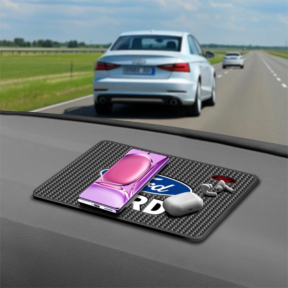 1/2PCS Car Anti Slip Mat Phone Pad Auto Dashboard Silicone Sticky Pad for Ford Kuga ST Racing C-Max Fusion Ranger Mustang Shelby