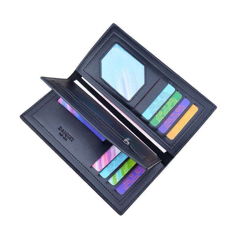 Men's Retro Long Thin Soft Wallet with Multiple Card Slots and Large Capacity